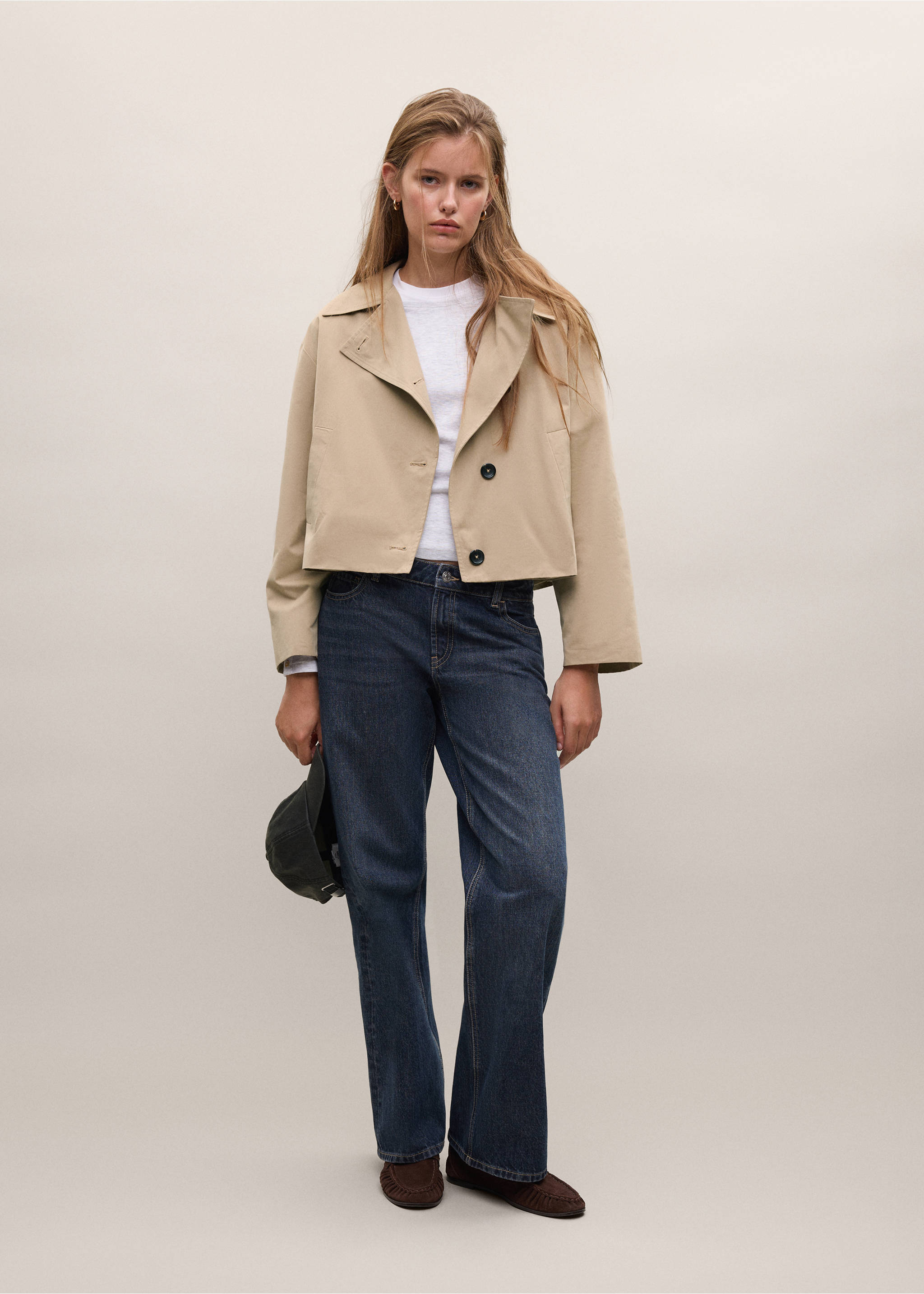 Short trench coat - General plane, Beige. Ref: 37024069-01.