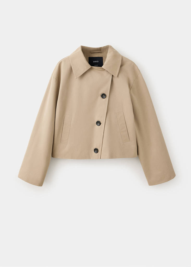 Short trench coat — Beige