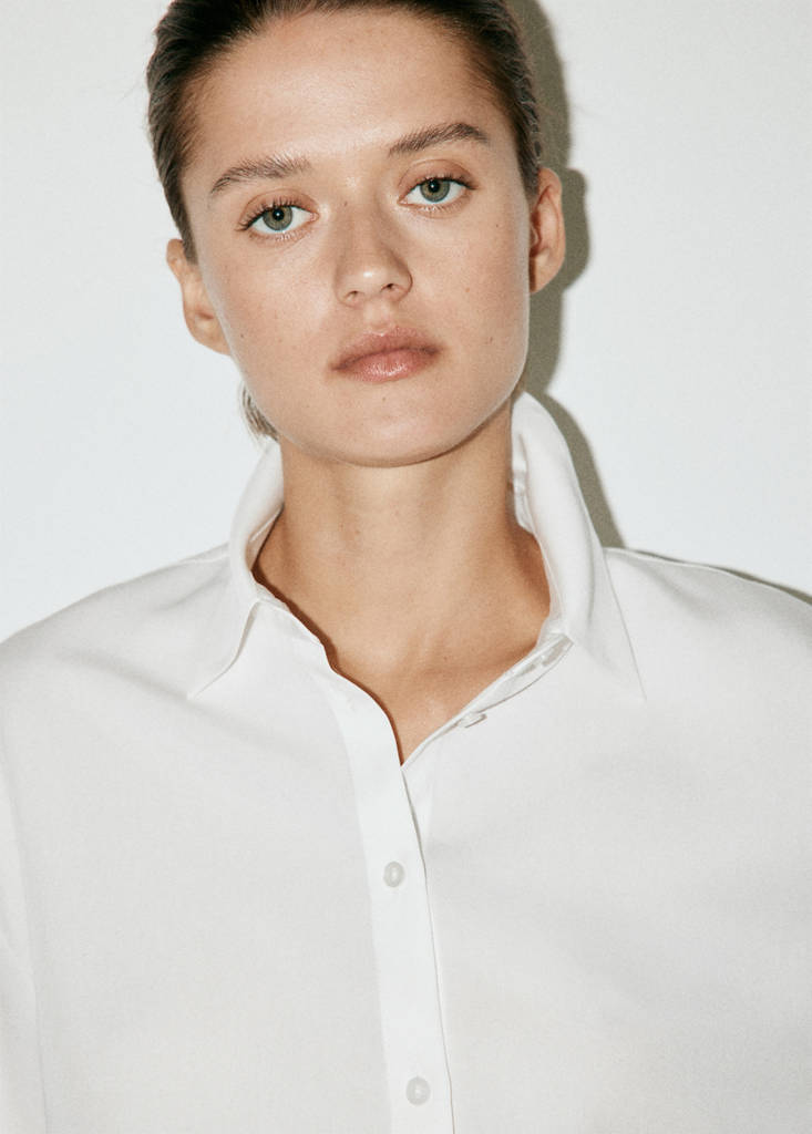 Straight lyocell shirt — Off White
