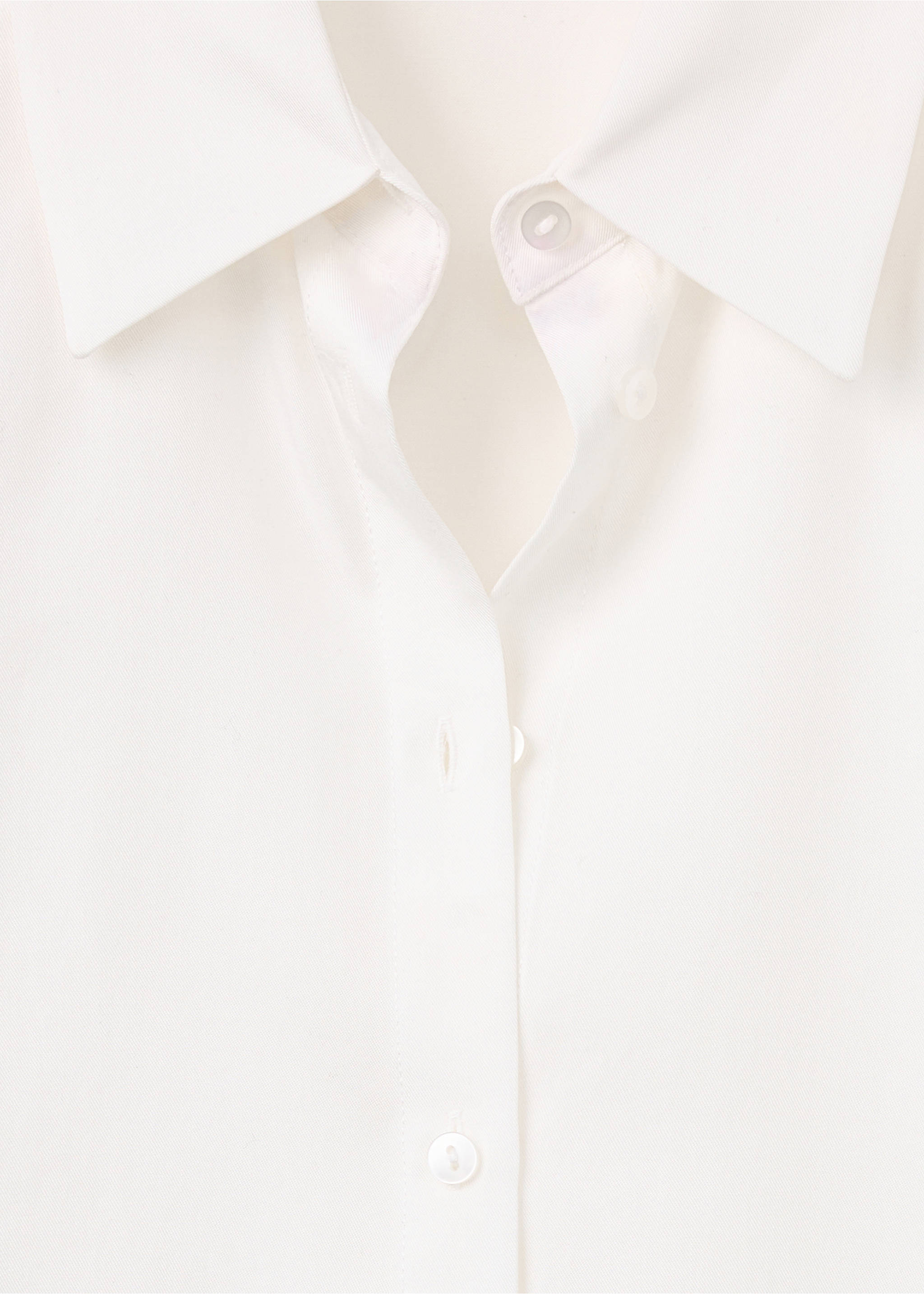Straight lyocell shirt - Details of the article 8, Off White. Ref: 37024070-00.