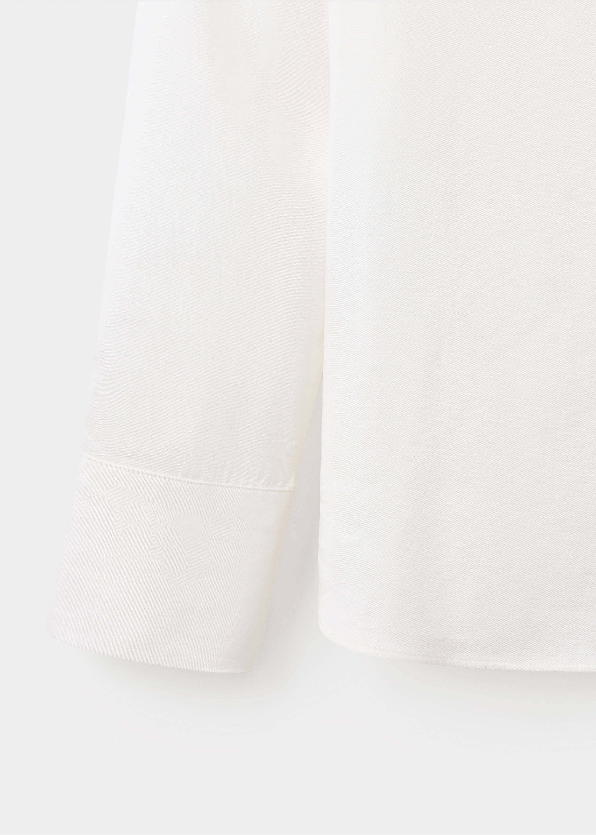 Straight lyocell shirt - Details of the article 0, Off White. Ref: 37024070-00.