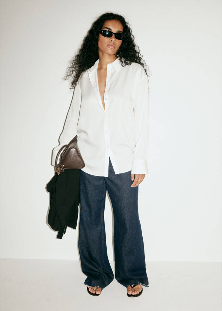 Straight lyocell shirt — Off White