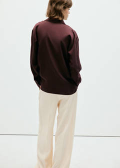Straight lyocell shirt — Brown 3
