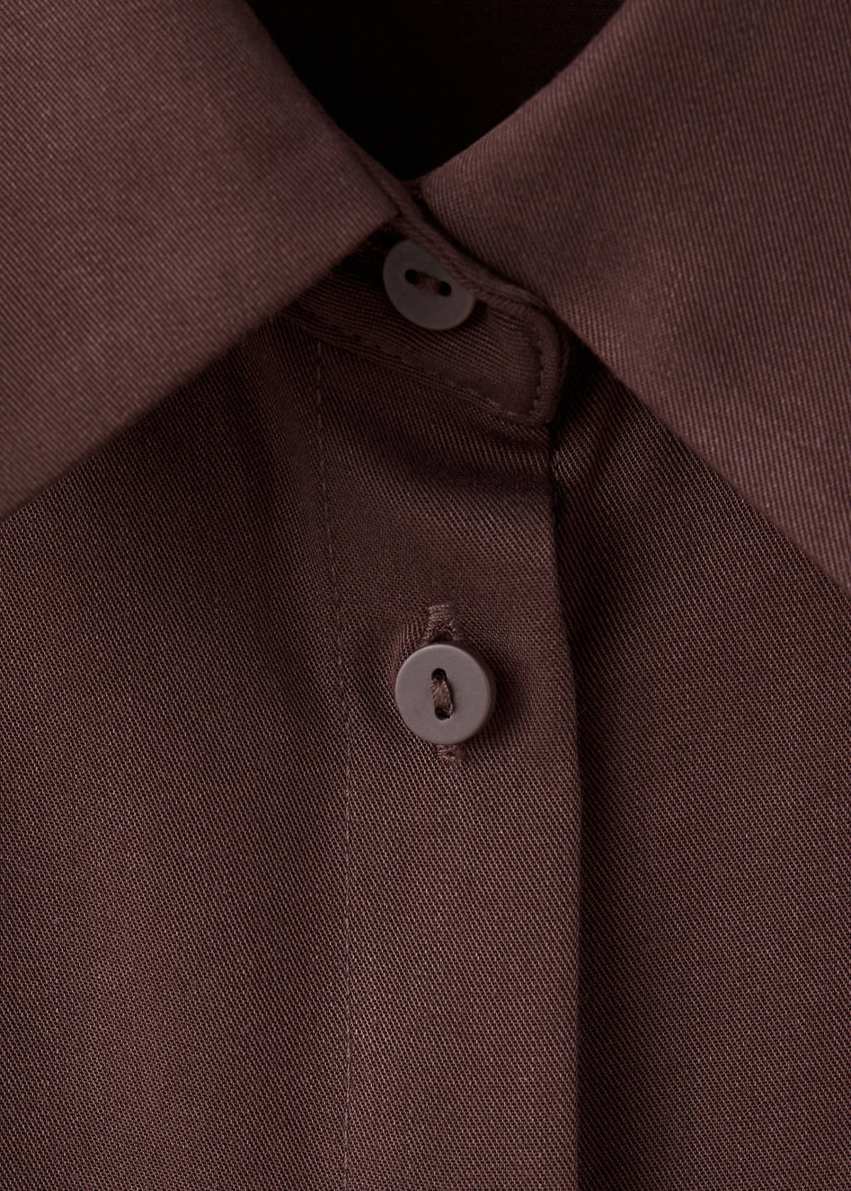 Straight lyocell shirt — Brown