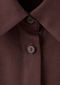 Straight lyocell shirt — Brown 9