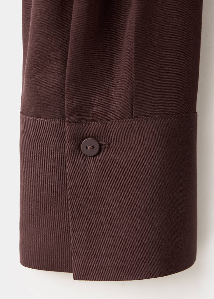 Straight lyocell shirt — Brown