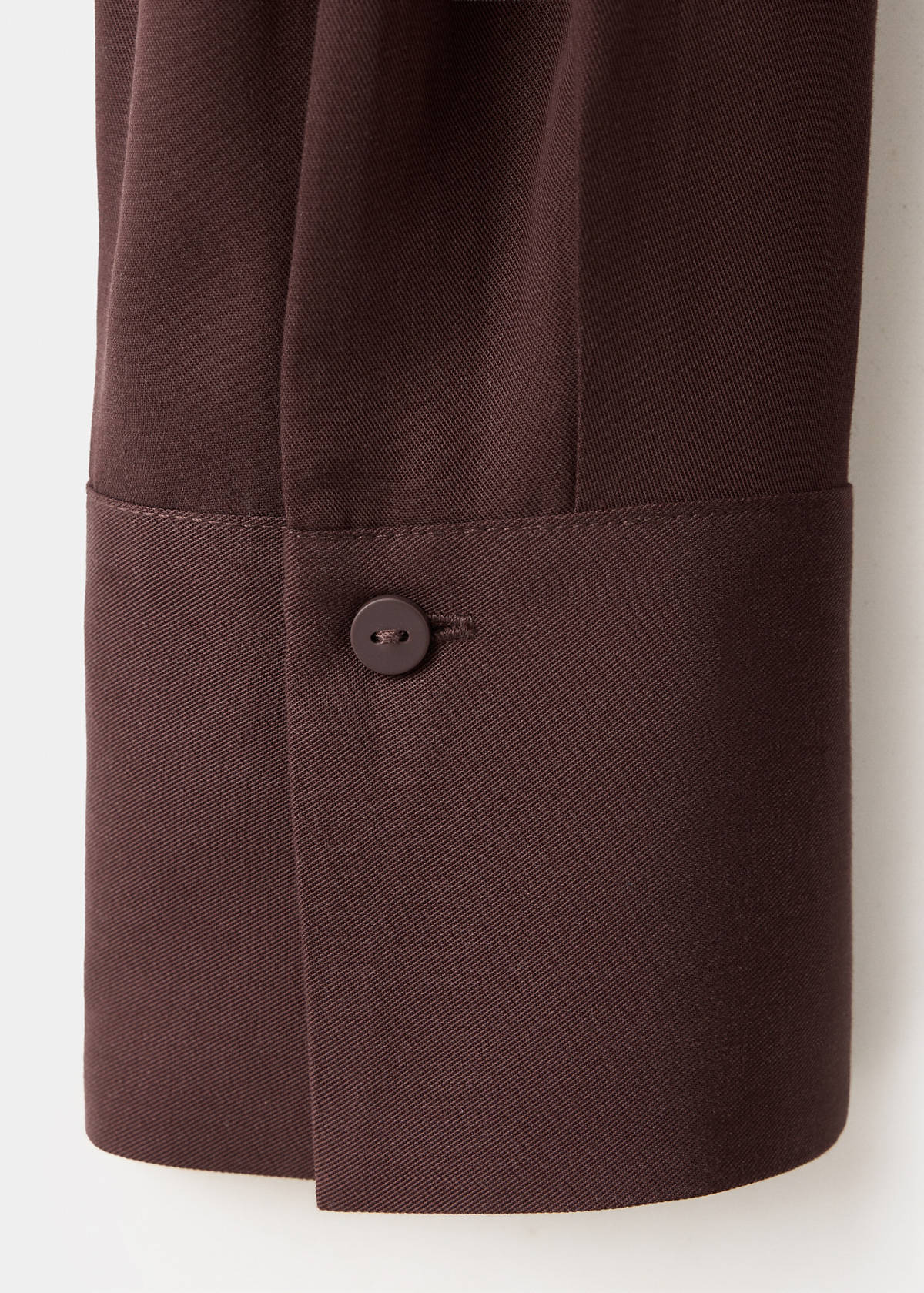 Straight lyocell shirt — Brown