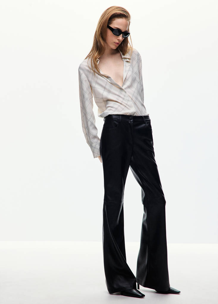 Printed straight shirt — Ecru