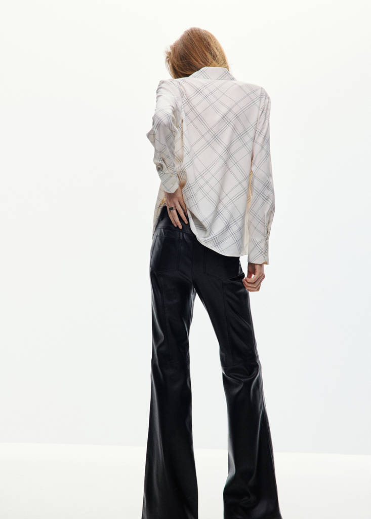 Printed straight shirt — Ecru