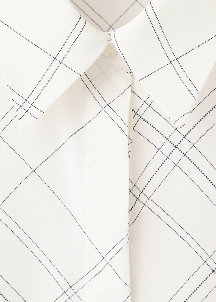 Printed straight shirt — Ecru