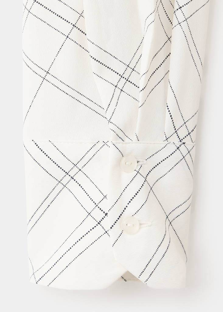 Printed straight shirt — Ecru