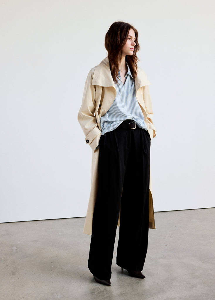 Printed straight shirt — Blue