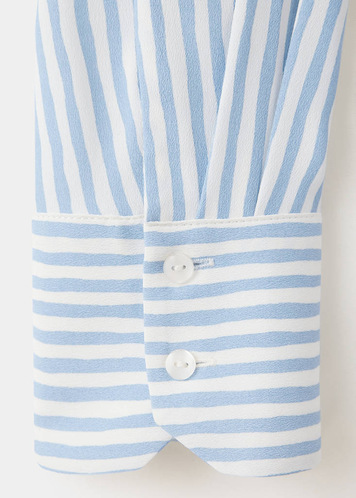 Printed straight shirt — Blue