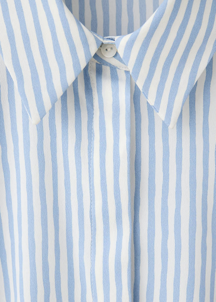Printed straight shirt — Blue