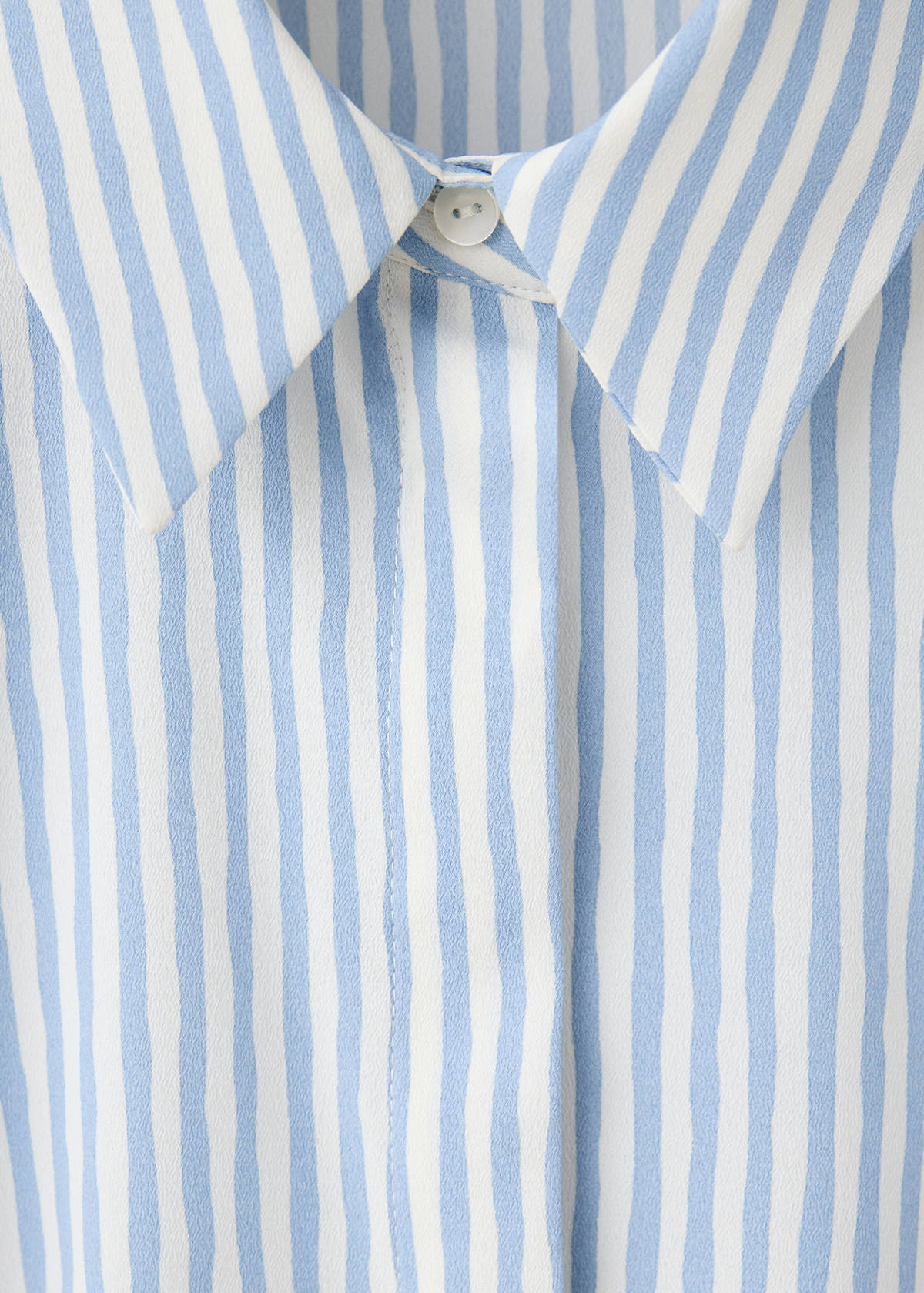 Printed straight shirt — Blue