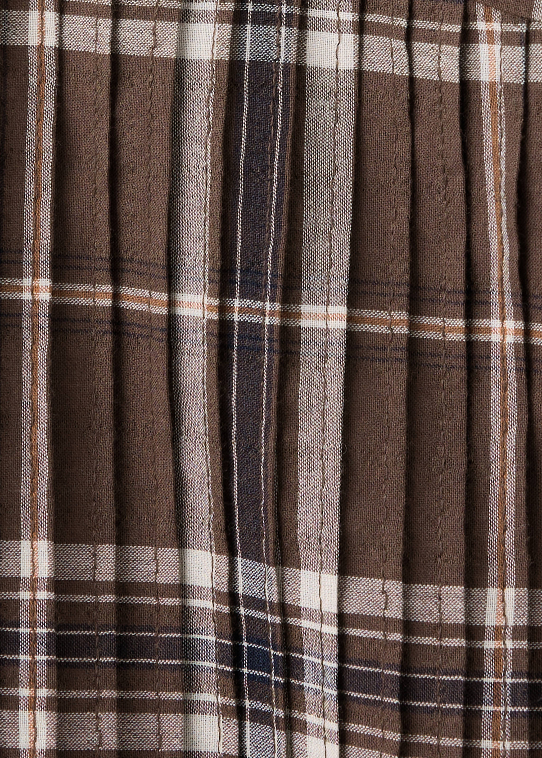 Checked shirt with puffed sleeves - Details of the article 0