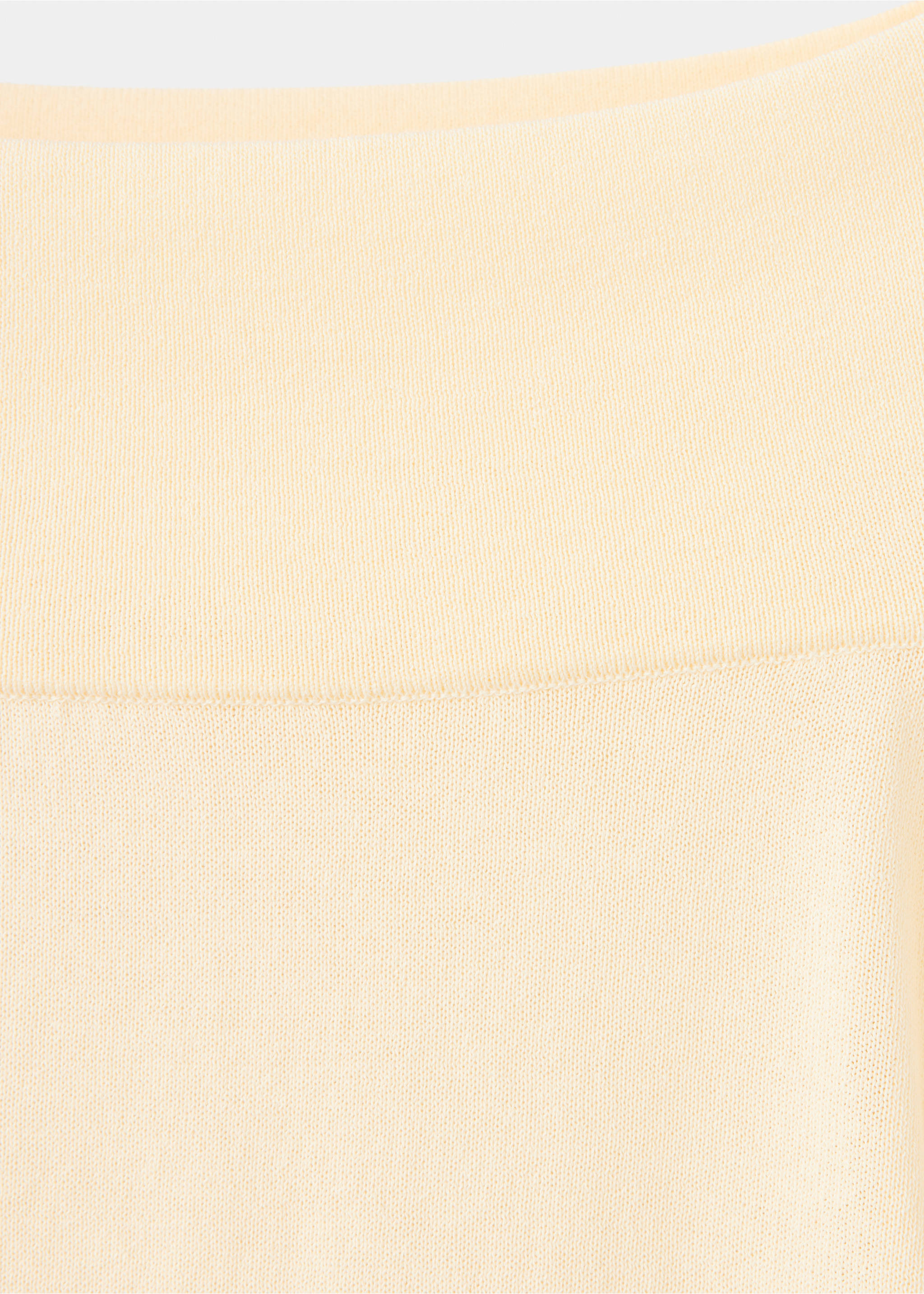 Off-the-shoulder knitted sweater - Details of the article 8, Ecru. Ref: 37024075-00.
