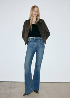 High-waist flared jeans — Medium Blue 2
