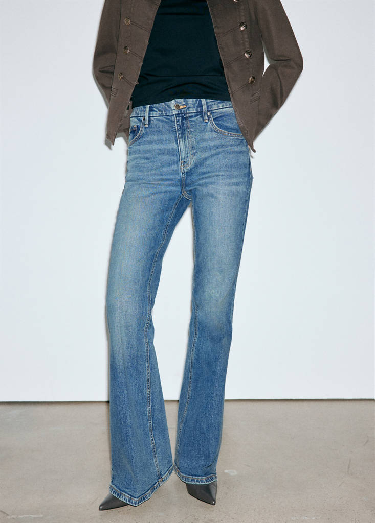 High waist flare jeans — Medium Blue