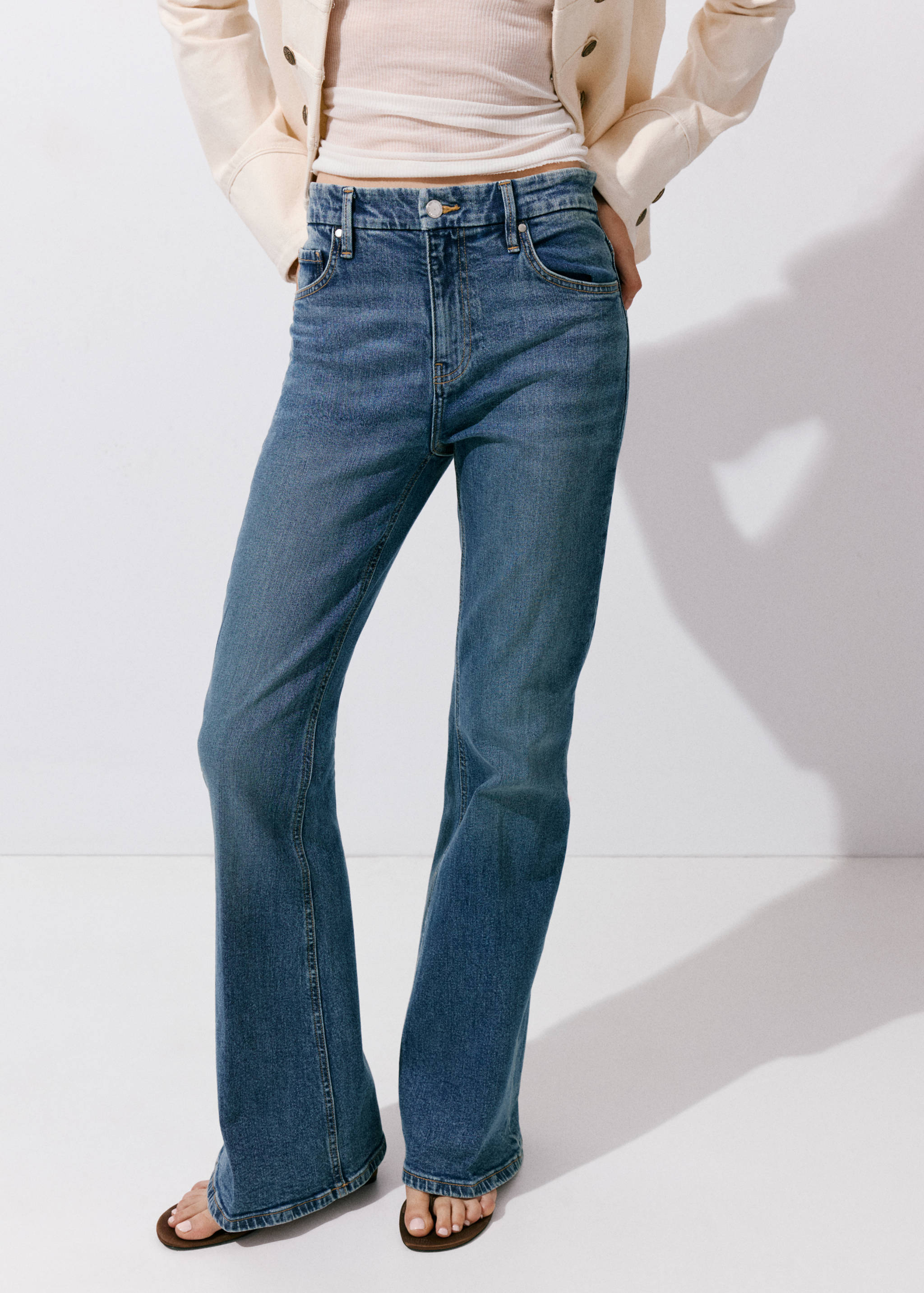 High waist flare jeans - Medium plane
