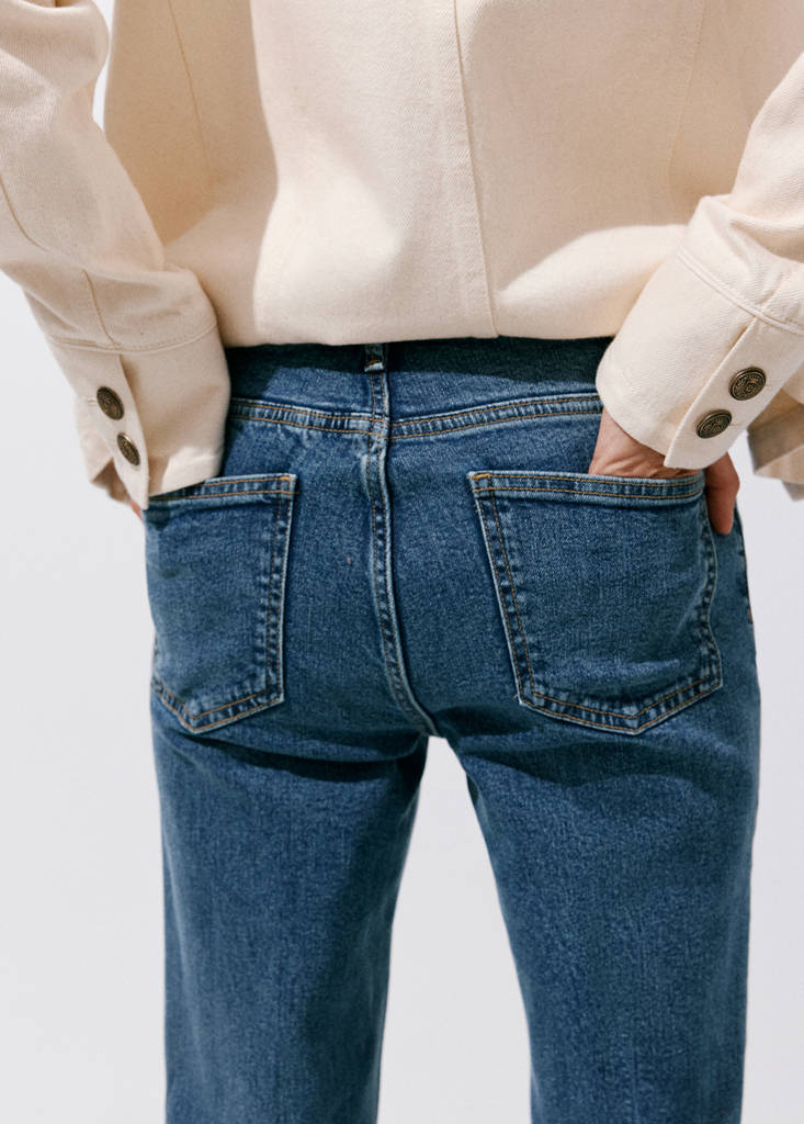 High waist flare jeans — Medium Blue
