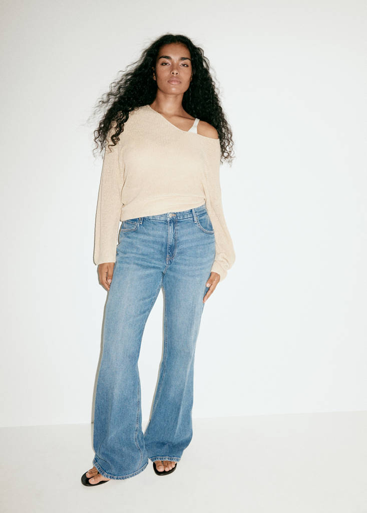 High waist flare jeans — Medium Blue