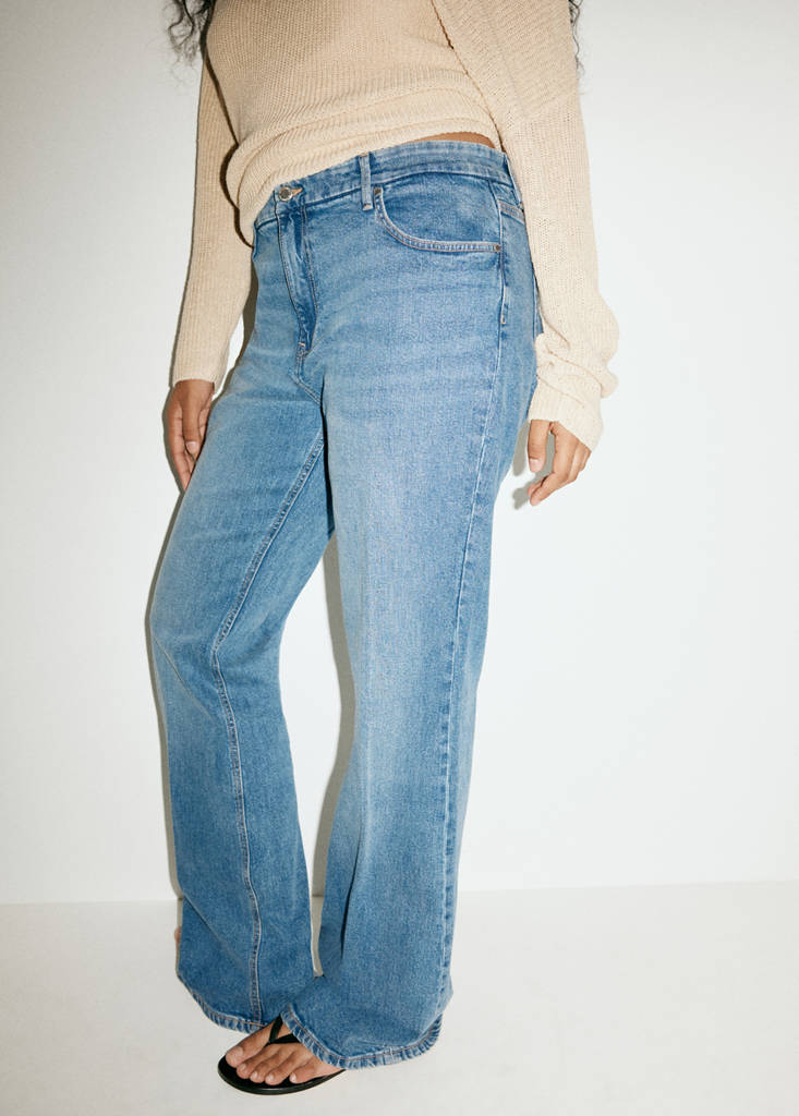 High waist flare jeans — Medium Blue