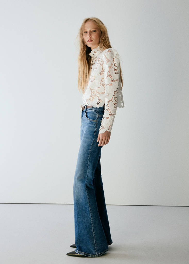 High waist flare jeans — Medium Blue