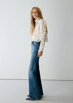 High-waist flared jeans — Medium Blue 13