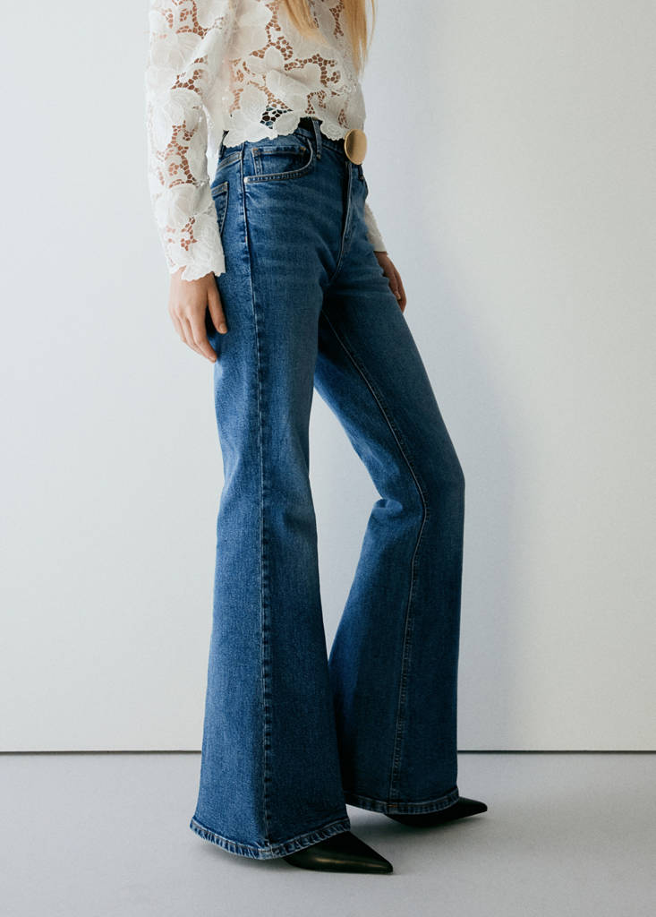 High waist flare jeans — Medium Blue