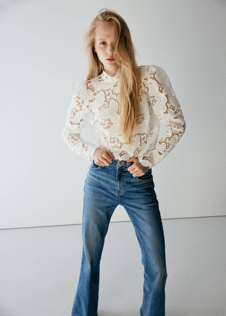 High waist flare jeans — Medium Blue