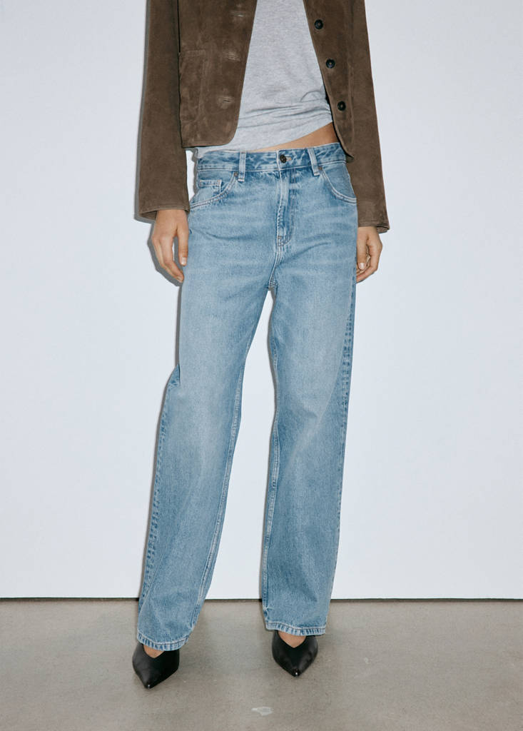 Miami medium-rise straight-fit jeans — Medium Blue