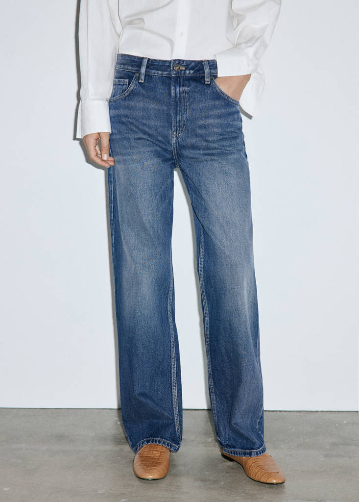 Miami medium-rise straight-fit jeans — Dark Blue