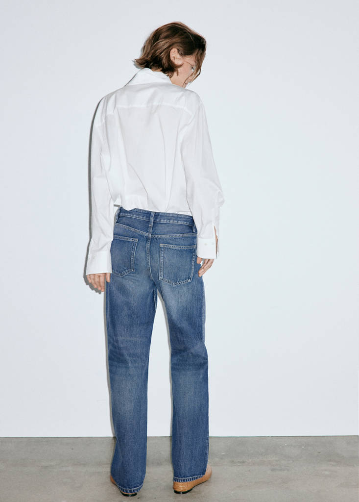 Miami medium-rise straight-fit jeans — Dark Blue