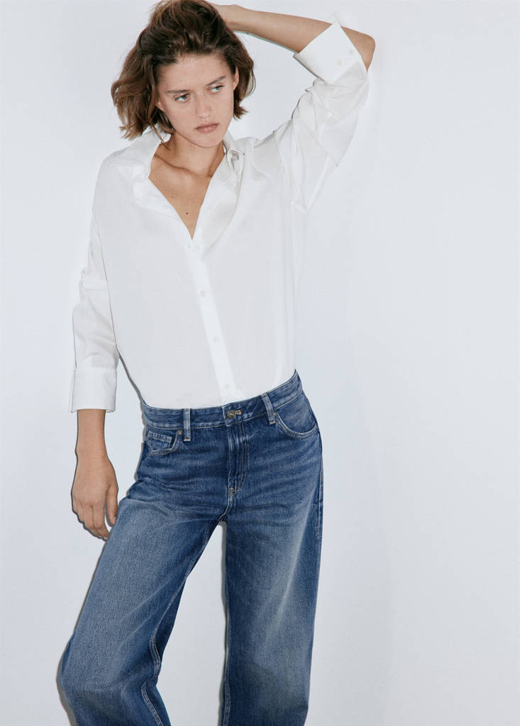 Miami medium-rise straight-fit jeans — Dark Blue