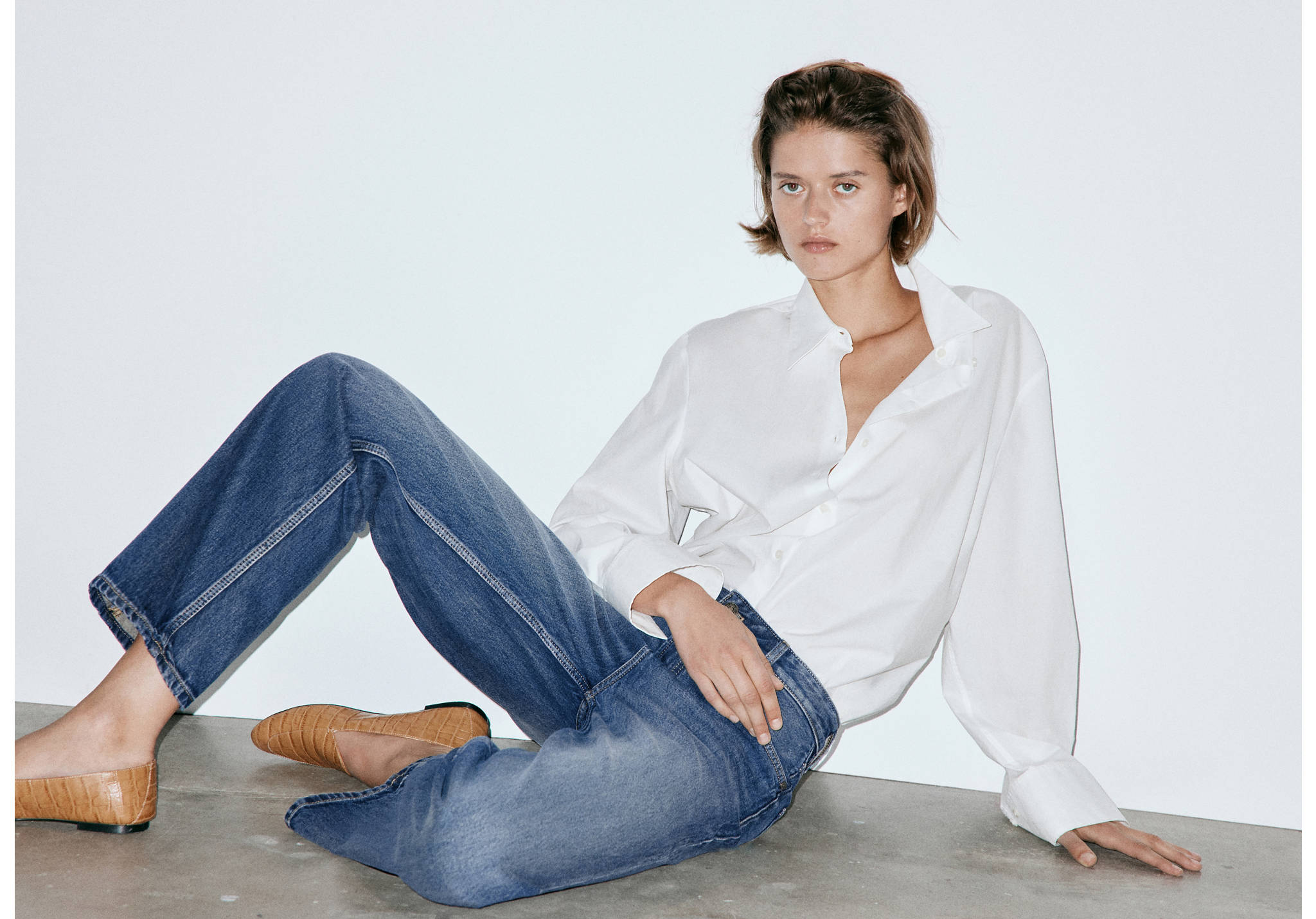 Raka jeans Miami medelhög midja - Panoramabild