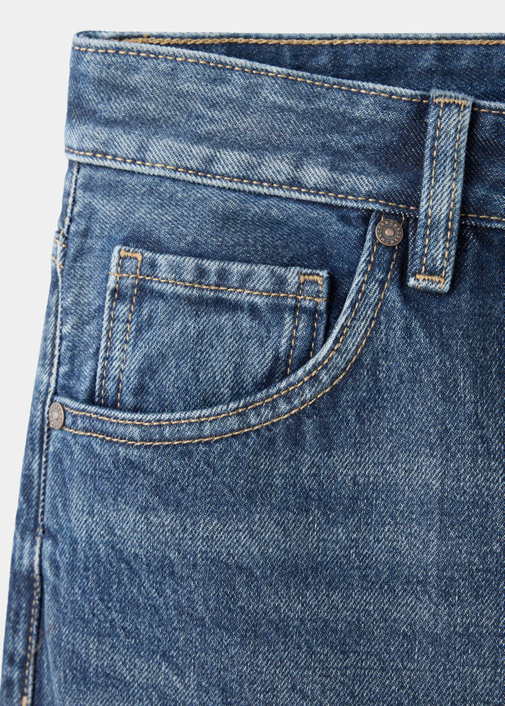 Miami medium-rise straight-fit jeans — Dark Blue