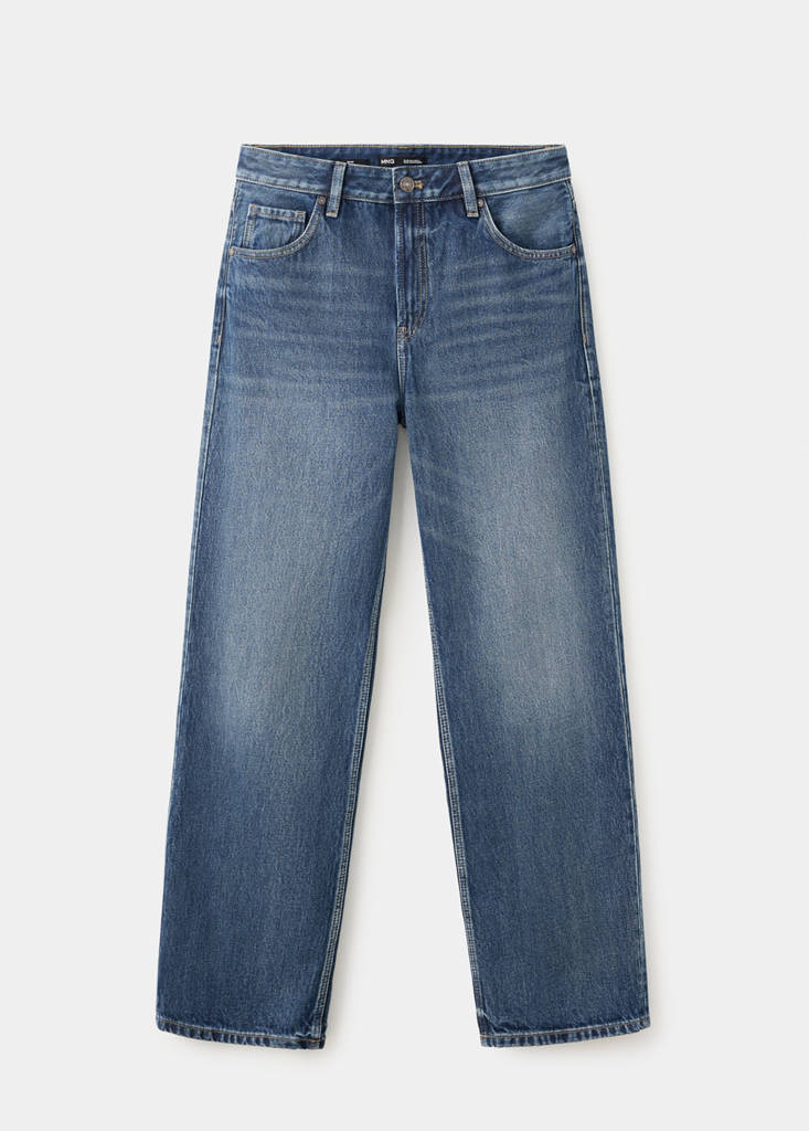 Miami medium-rise straight-fit jeans — Dark Blue