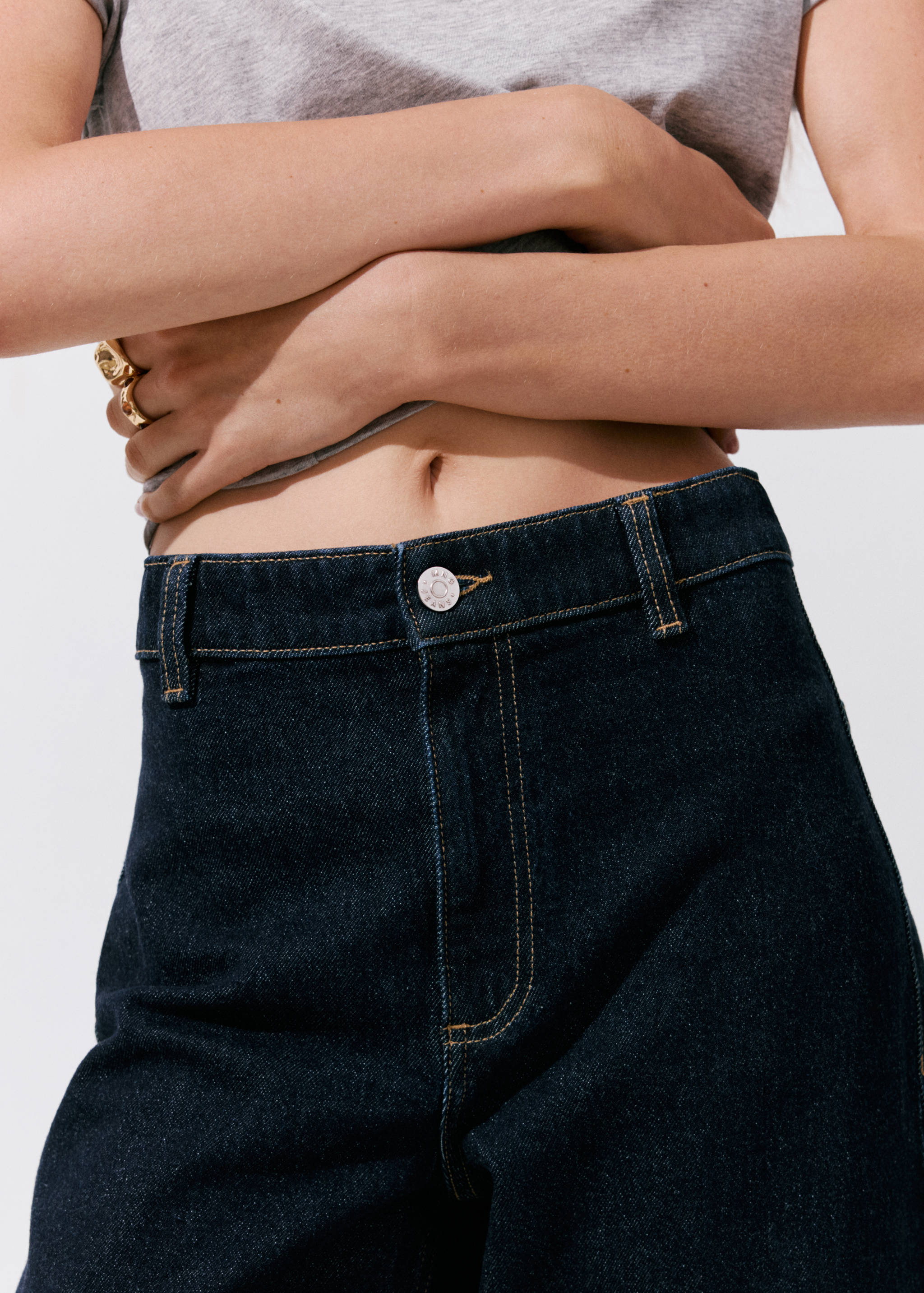Jean style jupe-culotte Catherin taille haute - Détail de l'article 4