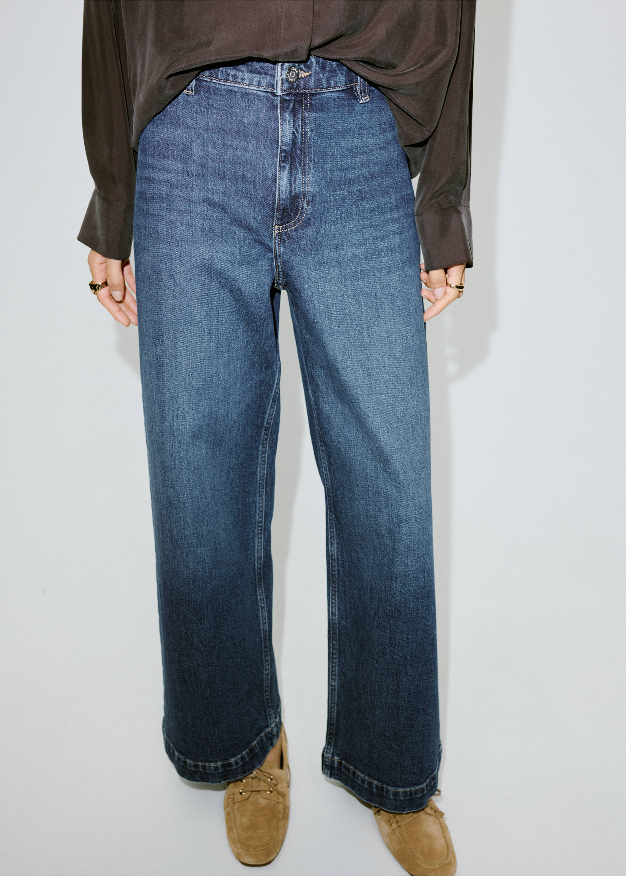 Jeans catherin - Medium plane, Dark Blue. Ref: 37024082-00.