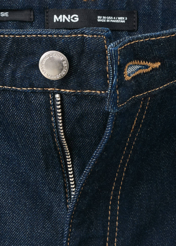 Wide-leg patch pocket jeans — Open Blue