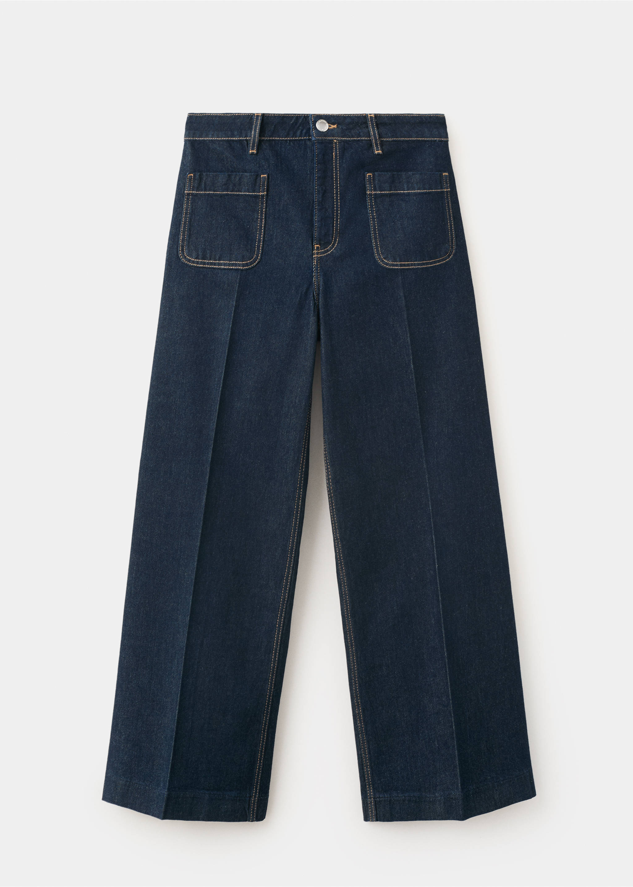 Two front patch pockets - Article without model, Open Blue. Ref: 37024084-00.
