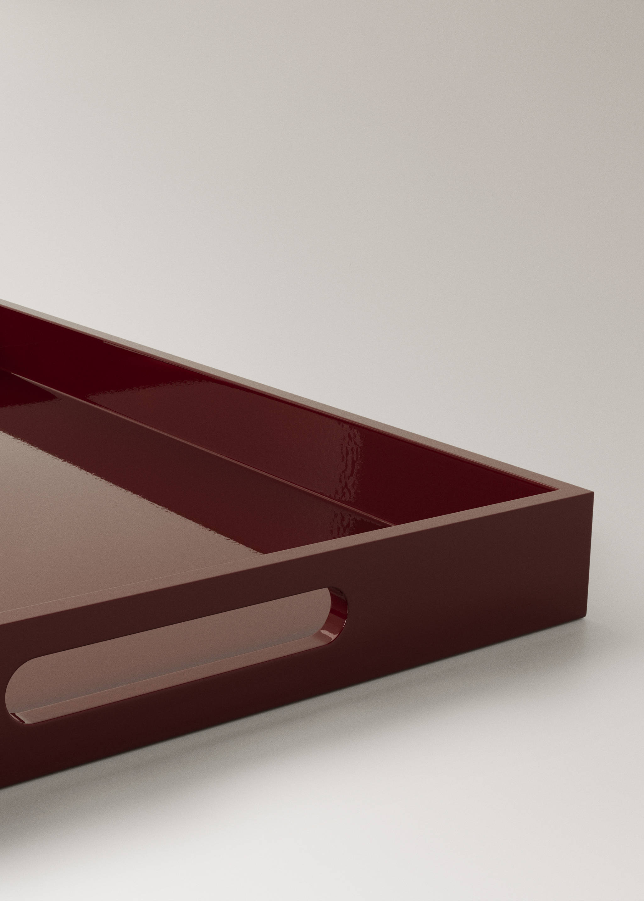 Medium rectangular lacquered tray - Details of the article 1
