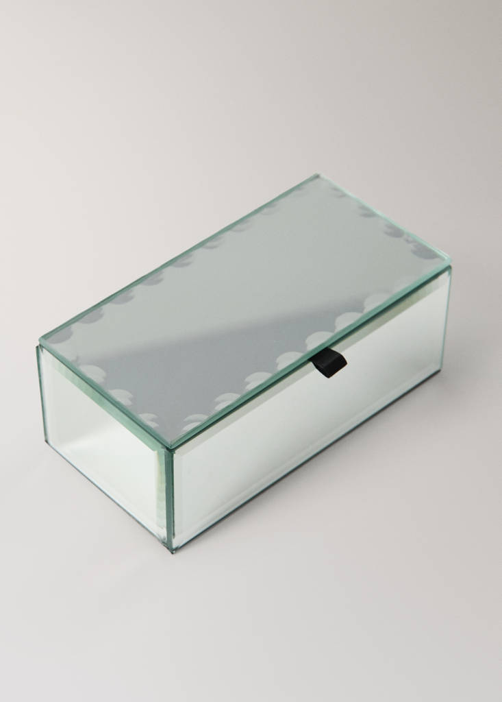 Rectangular mirror-effect box — Silver