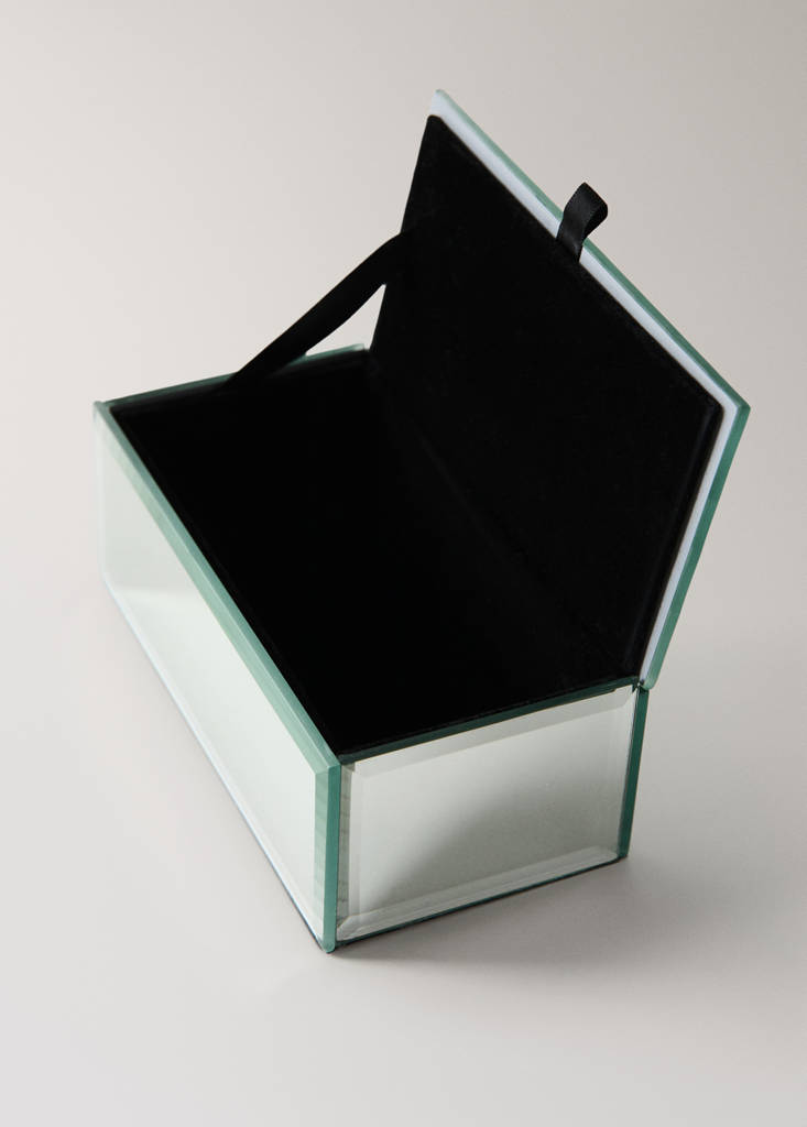 Rectangular mirror-effect box — Silver