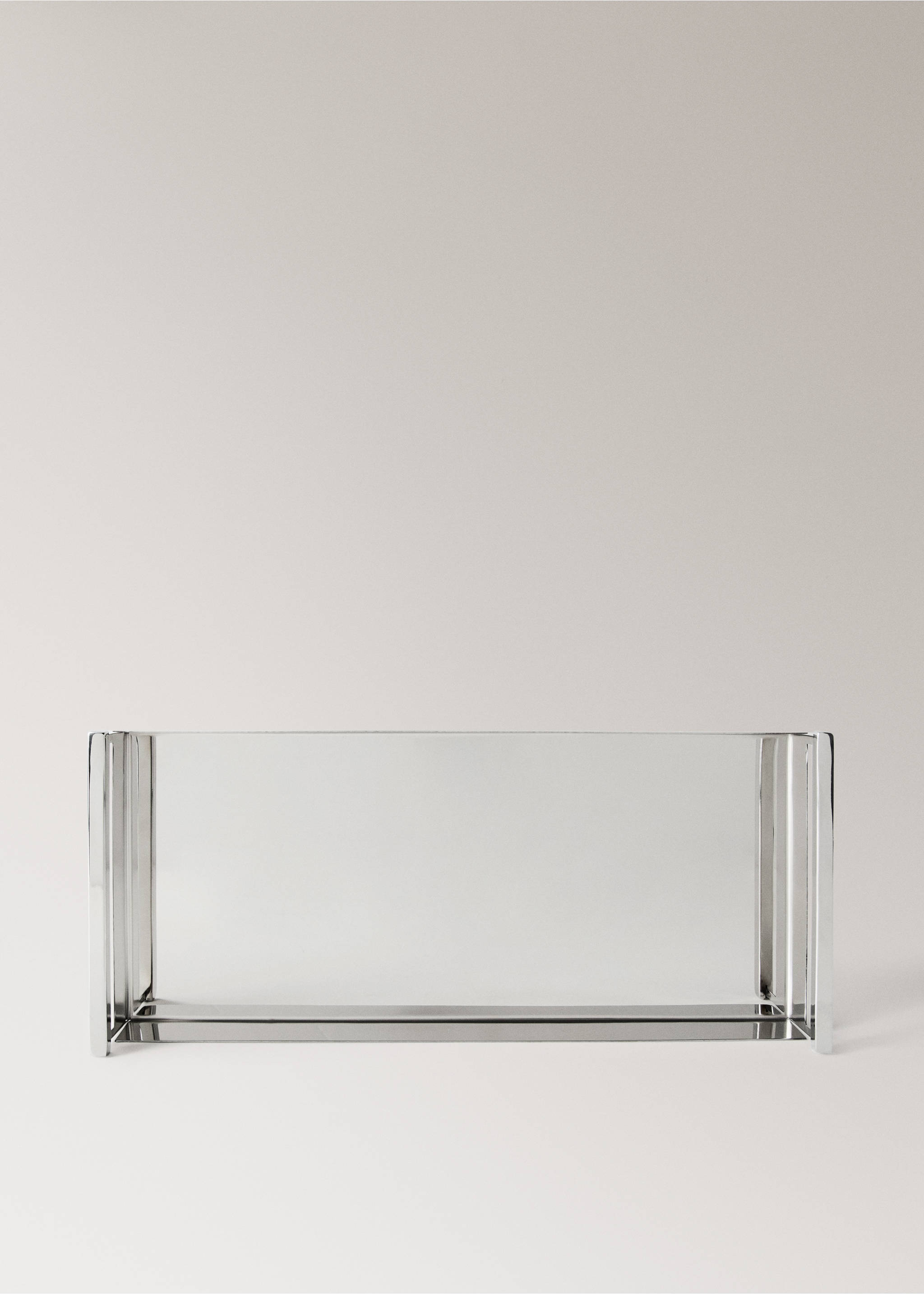 Large rectangular stainless steel tray - Article without model, Silver. Ref: 37024093-00.