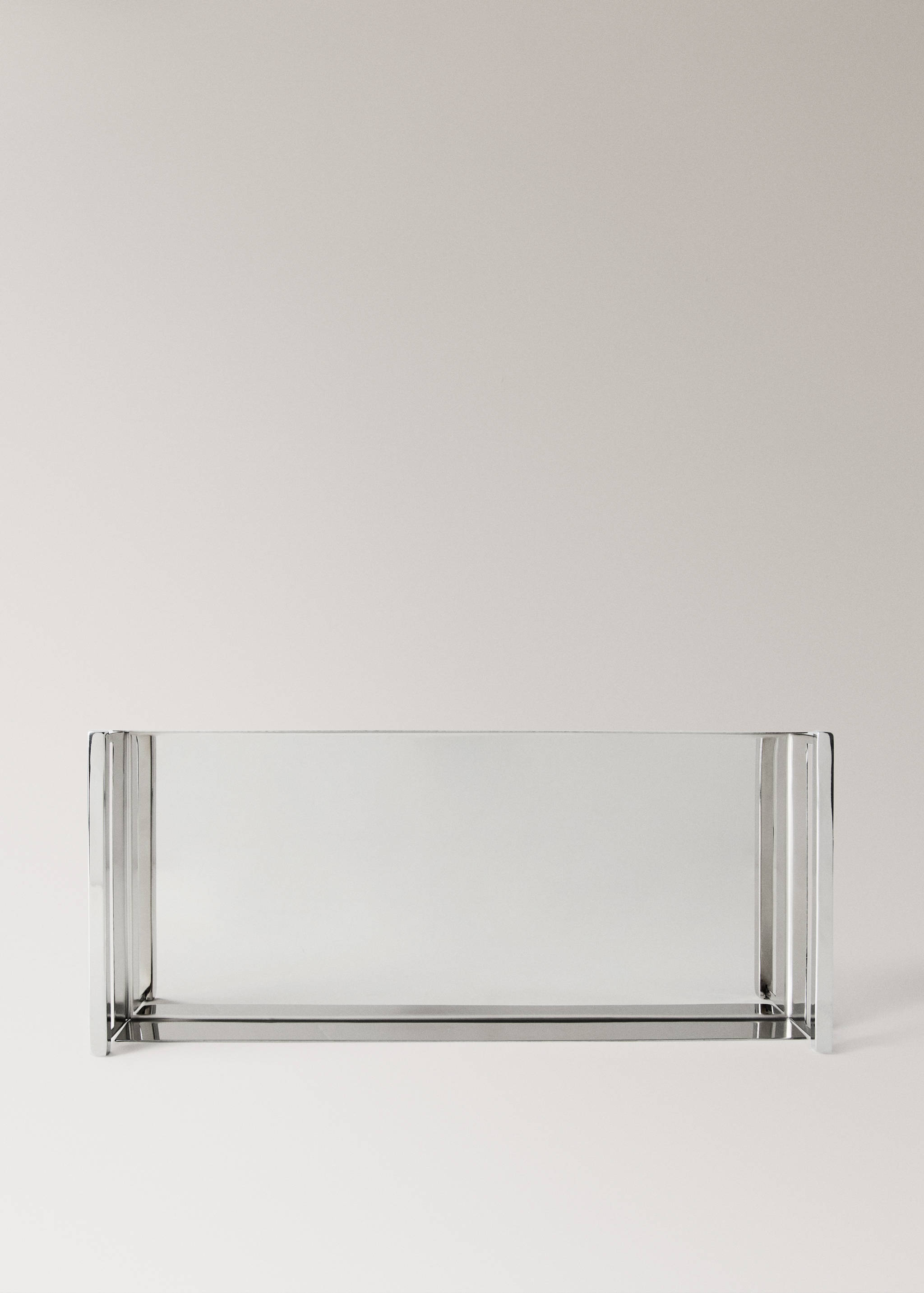 Large rectangular stainless steel tray - Article without model
