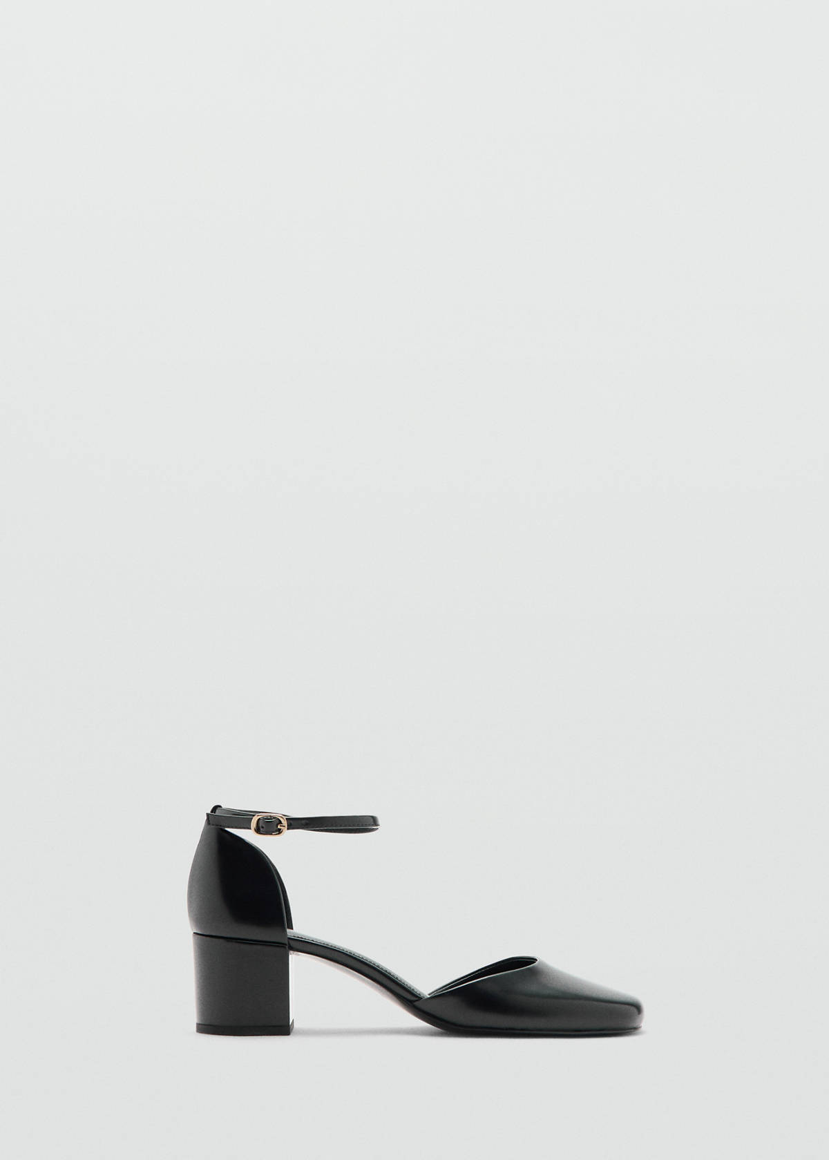 Patent-effect stiletto-heel shoes — Black