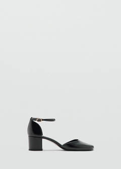 Patent-effect stiletto-heel shoes — Black 1