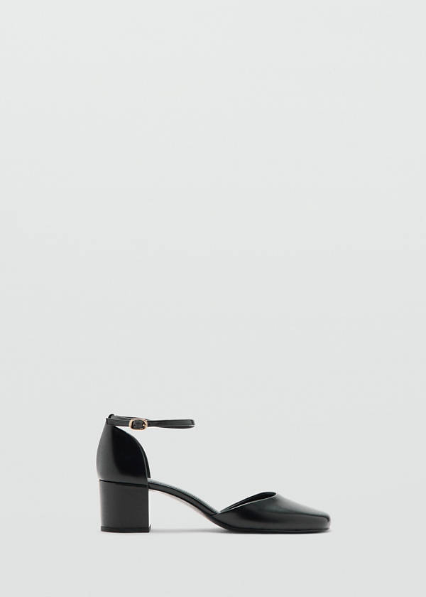 Patent-effect stiletto-heel shoes — Black